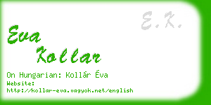 eva kollar business card